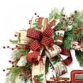 thumbnail image 3 of Christmas Wreath Red Truck Berry Artificial Garland Decoration for Front Door Shop Fireplaces Walls Windows New Year Decor-11.8 Inches, 3 of 5