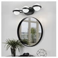 thumbnail image 3 of Bathroom Vanity Light LED 3 Bulb Black Finish, Crystal Sand Acrylic Shades, Wall Mounted Fixture for Mirror, Modern Decorative Lighting, 3 of 6