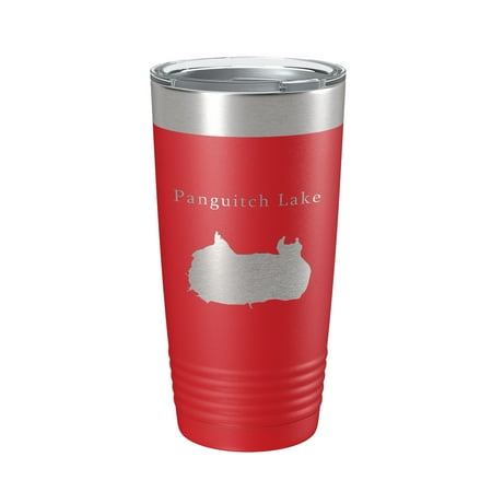 

Panguitch Lake Map Tumbler Travel Mug Insulated Laser Engraved Coffee Cup Utah 20 oz Red