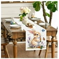 thumbnail image 2 of Yhmxh Easter Table Runner Bunny Table Runner Easter Rabbits Eggs Spring Table Runner Holiday Kitchen Dining Table Decoration for Home Party Easter Day Decoration 72x13 Inch（183x33cm）, 2 of 6
