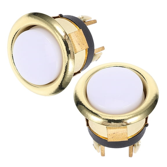 GAXIRE Wired Door Bell Button Golden Zinc Alloy 2Pcs