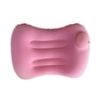 thumbnail image 1 of Yuarrent Almohada Inflable Cuello Espalda Cintura Resto PVC Flocado Viaje Cojín de aire portátil carpas rosado rojo, 1 of 6