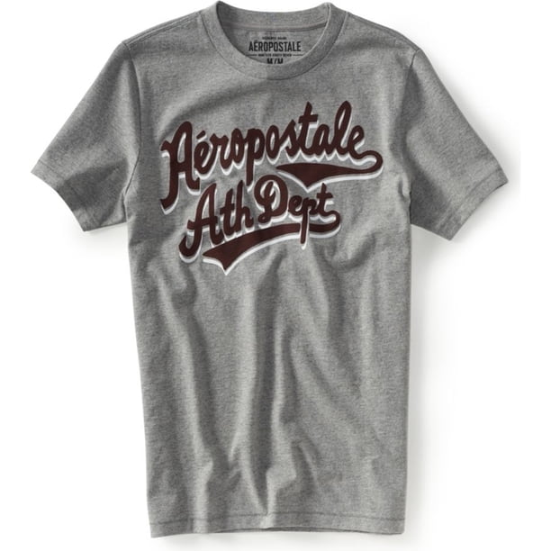 Aeropostale - Camiseta gráfica para hombre del departamento de atletismo, gris, extra pequeña