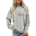 thumbnail image 2 of Sweatshirt for Women 2026 Casual Fall Winter Long Sleeve Crewneck Graphic Sweat Shirts Pullover Tops, 2 of 4