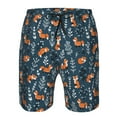 thumbnail image 3 of Rocae cute fall fox for Men's Beach Shorts Casual Elastic Waist Drawstring Summer Beach Shorts,S-3XL-X-Large, 3 of 6