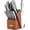 Light Walnut - Stainless Steel, variant on Zulay 20-Piece Stainless Steel Kitchen Knife Set with Built-in Sharpener – Ultra Sharp, Rust-Resistant Knives in Natural Wood Block