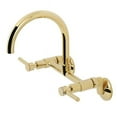 thumbnail image 1 of Kingston Brass KS814PB Robinet de Cuisine Moderne Concord 8 Po. Réglable au Centre - Laiton Poli, 1 of 2