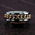 thumbnail image 4 of 100S JEWELRY Spinner Cuban Link Chain Tungsten Ring Men Women Wedding Band Sizes 6-16 (tungsten, 9), 4 of 6