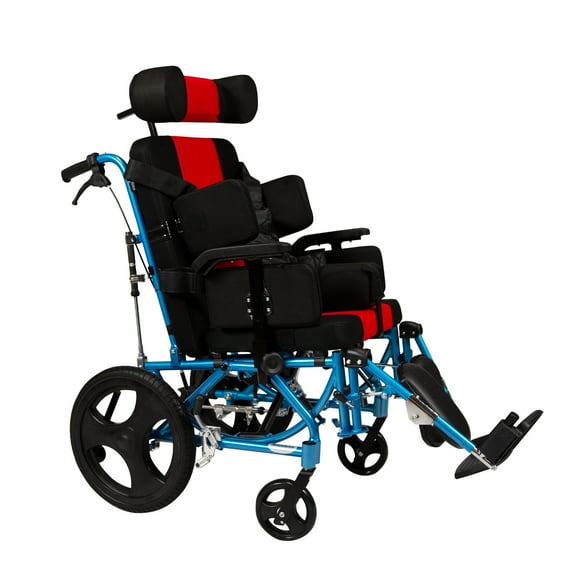 Silla de Ruedas PCI Parálisis Cerebral Infantil 15' Magnimed Acero Resistente con Elevapiernas MOD.OA695841