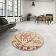 thumbnail image 4 of Ahgly Company Machine Washable Indoor Rectangle Abstract Pastel Orange Area Rugs, 5' x 7', 4 of 7