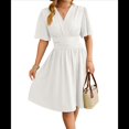thumbnail image 3 of Vestido de Mujer de Verano 2025, Elegante Minivestido con Volantes y Escote en V Profundo, Vestidos A la Cintura M, 3 of 10