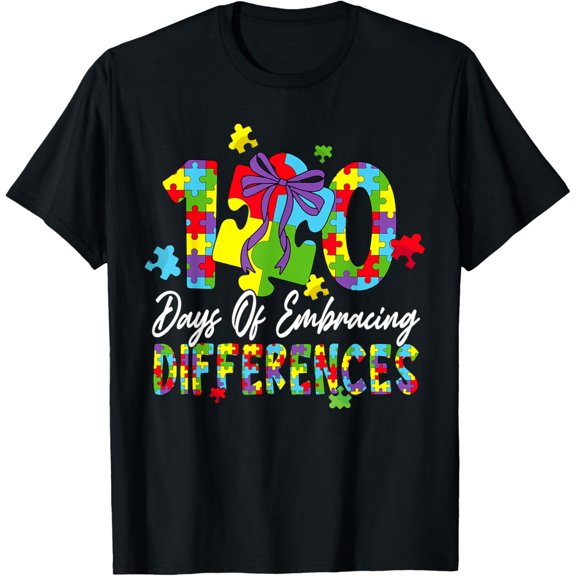 100 Days of Embracing Differences Happy 100th Day of School Kids Boys Girls T-shirt