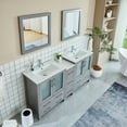 thumbnail image 3 of Vanity Art 72 in. W Double Sink Bathroom Vanity with Ceramic Top and Two Free Mirrors, 3 of 9