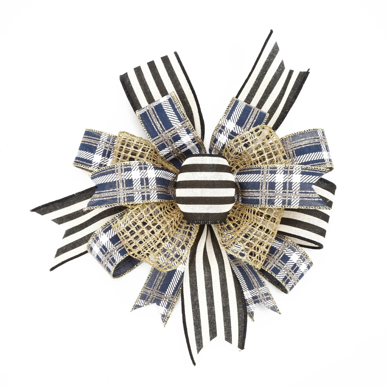 LaRibbons 2 1/2" Wired Ribbon | "Striped" Black/White | 10 Yard Roll