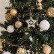 thumbnail image 3 of Paquete de 2 guirnaldas de oropel con forma de estrella de Navidad, guirnaldas de alambre brillantes, decoración para árbol de Navidad, adorno festivo de 25 pies x 2 pulgadas (dorado), 3 of 3