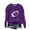 Purple, variant on Kaliqueen Football Sweatshirts for Women Graphic Game Day Y2K Crewneck Oversized Pullover Fall Casual Long Sleeve Tops