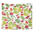 thumbnail image 1 of UFAEZU Green Watercolor Red Berries and Leaves Rose Hips Raspberry Cranberry Hawthorn Wall Art Hanging Tapestry Home Decor for Living Room Bedroom Dorm 51x60 inch, 1 of 2