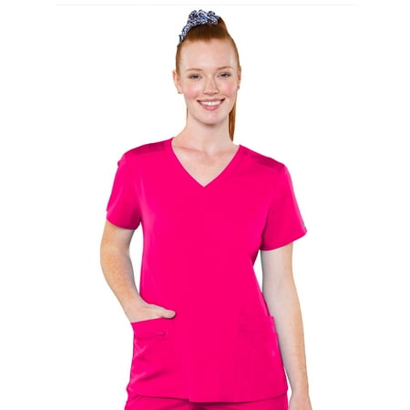 

Med Couture Touch Women s V-Neck Knit Back Scrub Top [XS - 3XL]