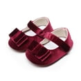 thumbnail image 2 of Yoyauz Baby Girl Mary Jane Shoes Anti Slip Rubber Sole Ballet Slippers Princess Dress Wedding Shoes Newborn Kids Shoes Toddler Shoes（0-12 Month）, 2 of 8