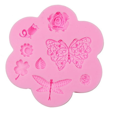 

Juliy Fondant Mold Multi-patterns Food Grade DIY Cake Decorating Tool Leaf Flower Butterflies Chocolate Candy Cake Silicone Mould Kitchen Supplies