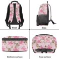 thumbnail image 6 of KEIAHUAN Pink Bow Deer School Backpack for Girls, Smooth Double Zippers Daypack, Large Capacity 17 Inch Bookbag Fits 14 Inch Laptop, Dual Side Mesh Holders for Boys Kids Field Trips, 6 of 7