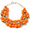 Orange, variant on Noho Multi Strand Necklace