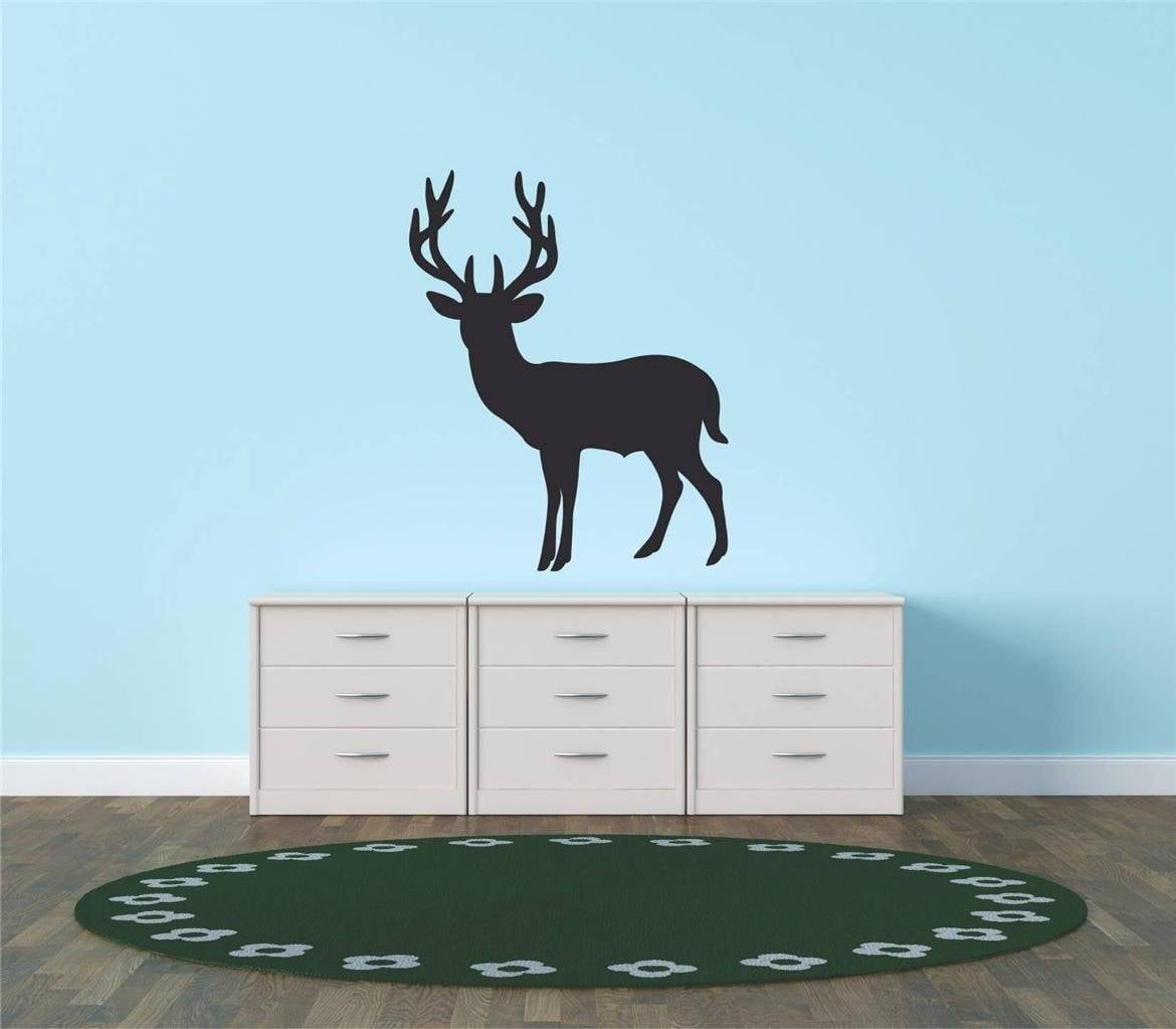 Decal Vinyl Wall Sticker Deer Buck Hunting Wild Animal 20x20