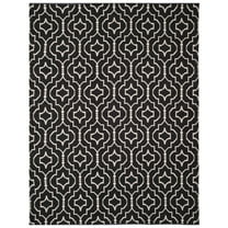 SAFAVIEH Montauk Raeyln Geometric Cotton Area Rug, Black/Ivory, 5' x 8'