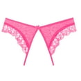 thumbnail image 2 of HUPOM Cotton Underwear For Women Womens Silk Underwear Medium waist Elastic Waist Solid Thong Hot Pink One Size, 2 of 6