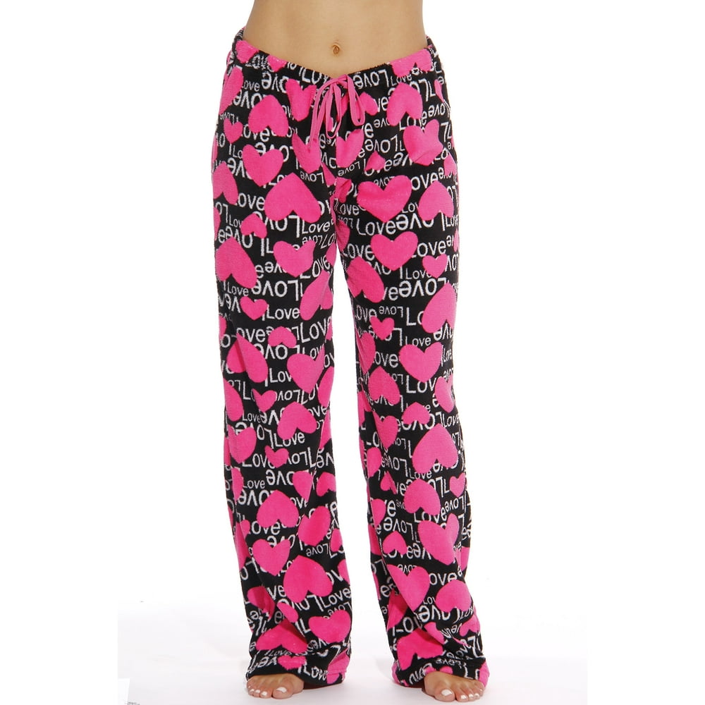 Just Love - Just Love Women's Plush Pajama Pants 6339-10349-3X (Black ...