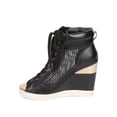 thumbnail image 4 of Vigo Fiore EB97 Women Mesh Mix Media Peep Toe Gold-Plated Wedge Sneaker, 4 of 6