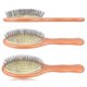 thumbnail image 4 of Wooden Steel Needle Hair Brush Pin Hairbrush Scalp Massage Improve Hair Health Wood Paddle Detangli, 4 of 5