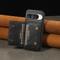 thumbnail image 6 of ELEHOLD For Google Pixel 9 / 9 Pro Case, PU Leather 2-in-1 Magnetic Detachable Leather Credit Card Slot Shockproof Wallet Case Cover For Google Pixel 9 / 9 Pro ,Black, 6 of 8