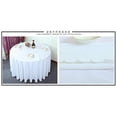thumbnail image 5 of Nappe de Table Nappe Ronde Maison Restaurant Mariage Créole Infroissable Anti-Tache Décoration de Table pour Rception Anniversaire Blanc Rond : 220cm, 5 of 5