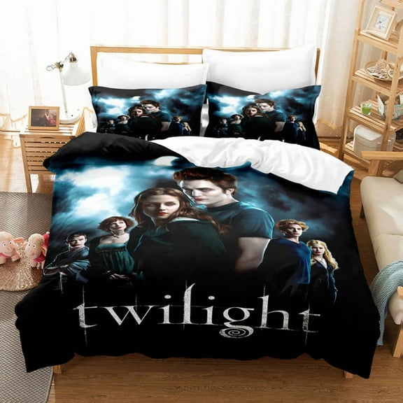 Twilight Bedding Duvet Cover Set 1 Duvet Cover and 2 Pillowcase, Premium Ultra Soft Microfiber Zipper Closure(No Comforter)