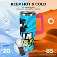 thumbnail image 5 of Ninja Kidz 40 Oz Tumbler With Handle And Straw, Stainless Steel Vacuum Travel Mug, Double Wall Vacuum Insulated Tumbler With Lid, Water Bottle for Gifts Party Office Coffee, 5 of 8