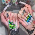 thumbnail image 3 of Uñas postizas largas, uñas postizas acrílicas de ataúd, cubierta completa, uñas postizas de bailarina, 3 of 5