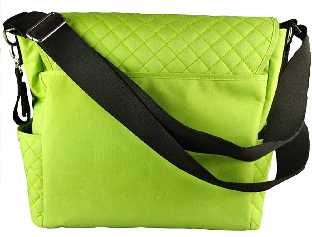 PERSONALIZED Large Diaper Bag Messenger Bag Baby Shoulder Bag Monogram Green