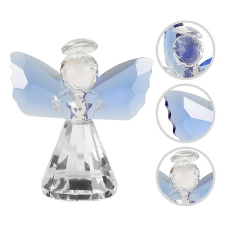 GOOHOCHY  Glass Angel Ornament Light Weight Sculpture Statue Decor