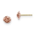 thumbnail image 4 of 10K Yellow Gold Tri Color Black Hills Gold Rose Post Earrings, 4 of 6