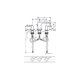 thumbnail image 2 of Mezclador de lavabo de 3 orificios 90 con tirador negro mate y desagüe automático, 2 of 2