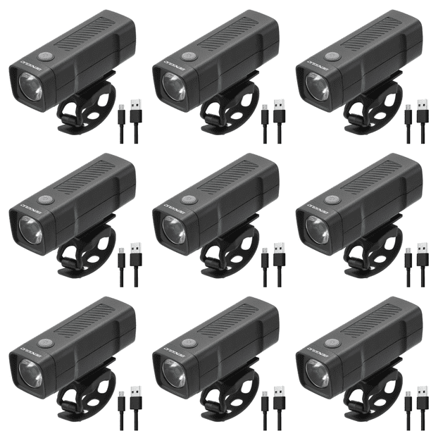 Luces de bicicleta USB faro recargable 3 modos luz delantera impermeable