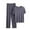Gray, variant on Pajamas Sets for Men Plus Size Casual Crew Neck Short Sleeve Lightweight Comfy Soft Nightwear 2 Piece Outfits