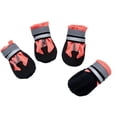 thumbnail image 2 of Dog Boots Waterproof Paw Protectors Non Slip Dog Shoes with Reflective Straps for Small Medium Dogs Outdoor Walking Rain Snow Daily Wear 4 Pack, 2 of 7