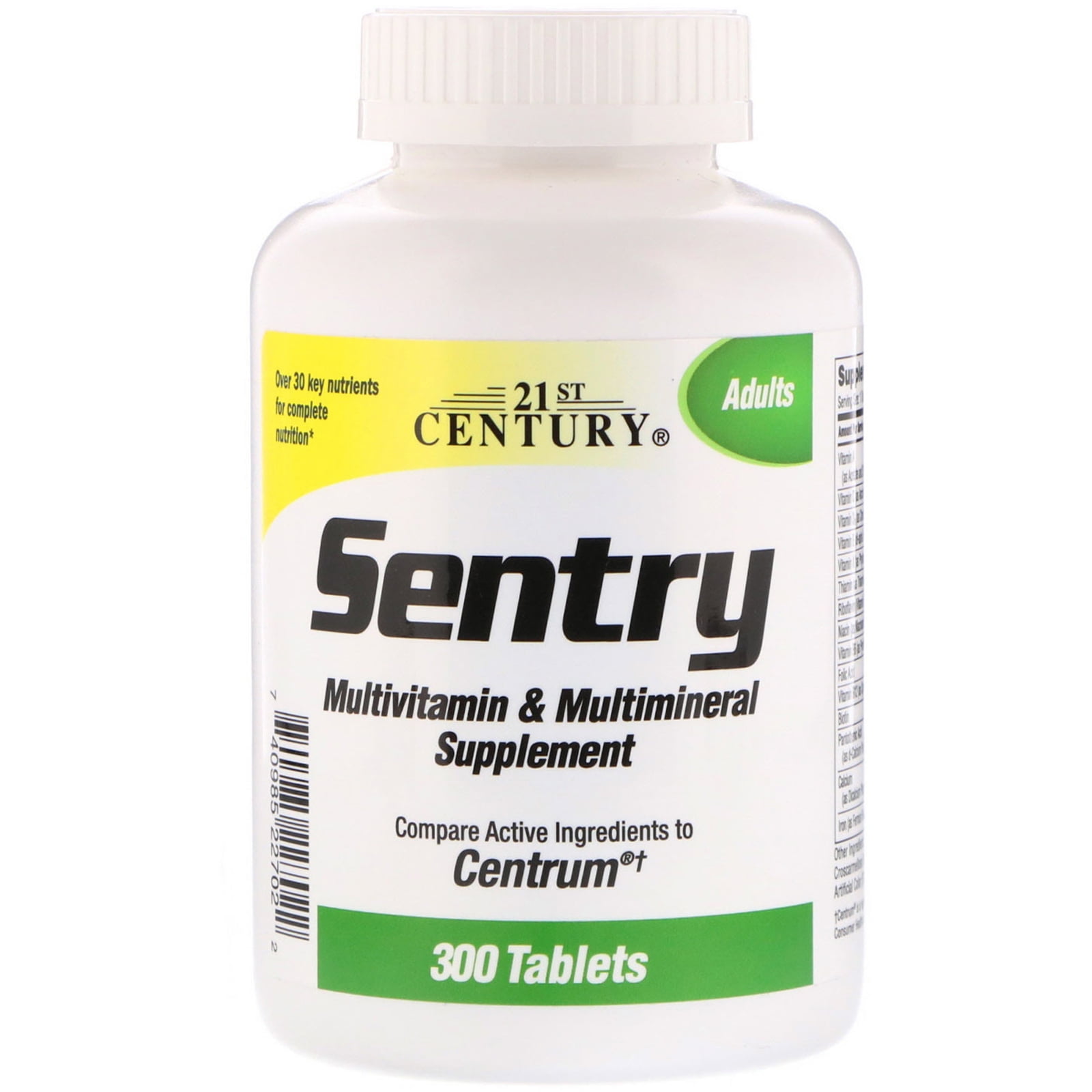 21st Century Sentry, Multivitamin and Multimineral Supplement, 300 Ea