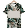 thumbnail image 2 of Xihbxyly Summer Savings Clearance Tops ! Dressy Tops for Women Summer Summer Sashion Slim Loose Tiedye Crew Neck Short Sleeve T-Shirt Casual Loose Fit Blouses Blue XXXXXL, 2 of 5