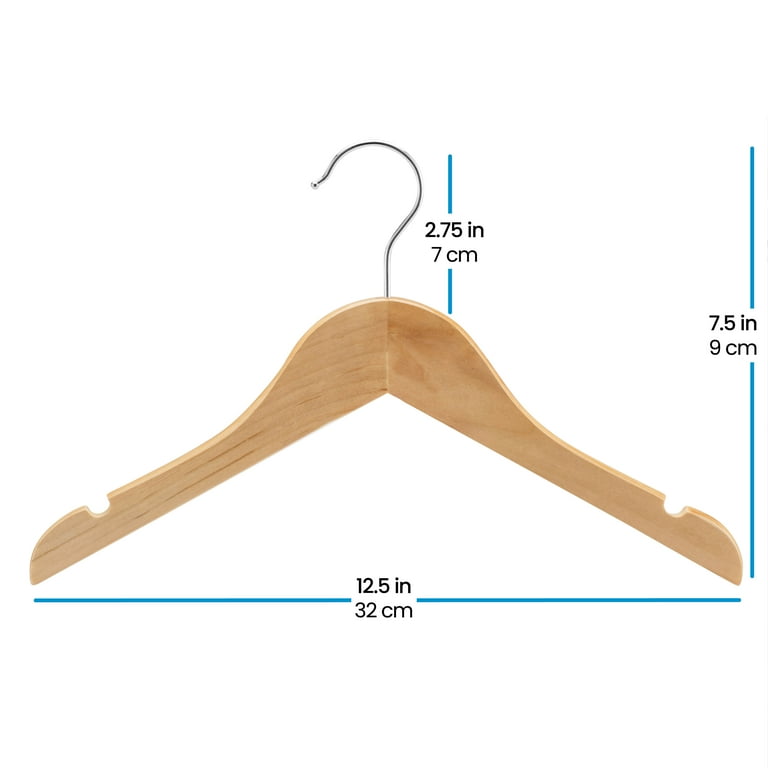 High-Grade Children's Wooden Hangers (10 Pack) Durable Baby Wooden Hangers  for Nursery - Cute & Charming Design Kids Clothes Hangers with Notches