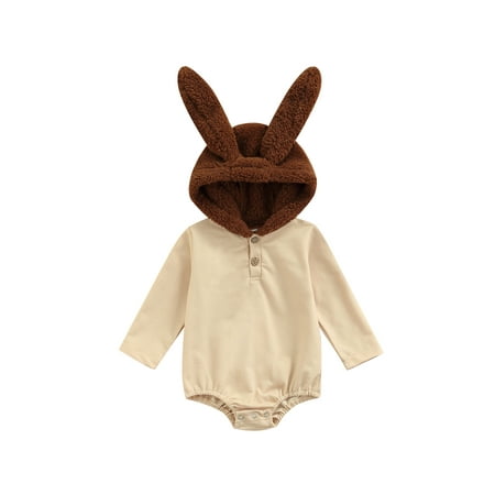

Binpure Baby Hooded Rompers Newborn Infant Jumpsuit with Cute Plush Ears