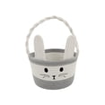 thumbnail image 2 of CuiLiyq Easter Bunny Basket, Easter Egg Hunt Baskets, Bunny Ears Storage Baskets Organizer for Easter, Woven Cotton Rope Storage Bin for Home Bedroom Bathroom Office Shelf Organization (Gray), 2 of 6