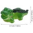 thumbnail image 2 of DEEPCRAFF 12-Piece Miniature Animal Figurines Set, Green Synthetic Resin, Home Decor Collectible Models for Display, 2 of 6
